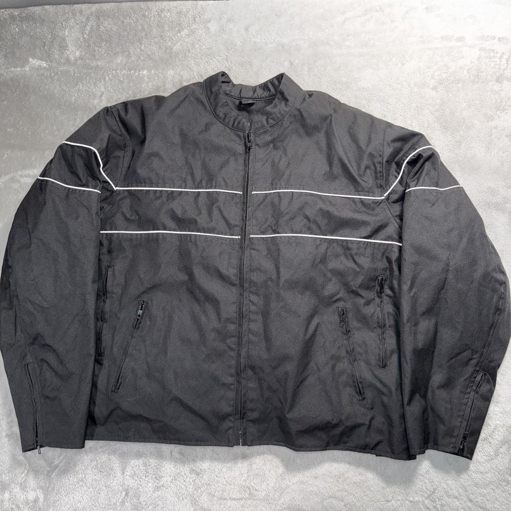 Black Skull Revolution Gear Motorcycle Jacket Mens 4XL Vented with Winter Liner